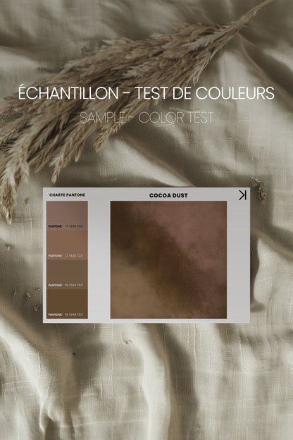 OLEKA CANVAS - COCOA DUST, Oeuvre sur toile étirée, encadré Brun Noyer