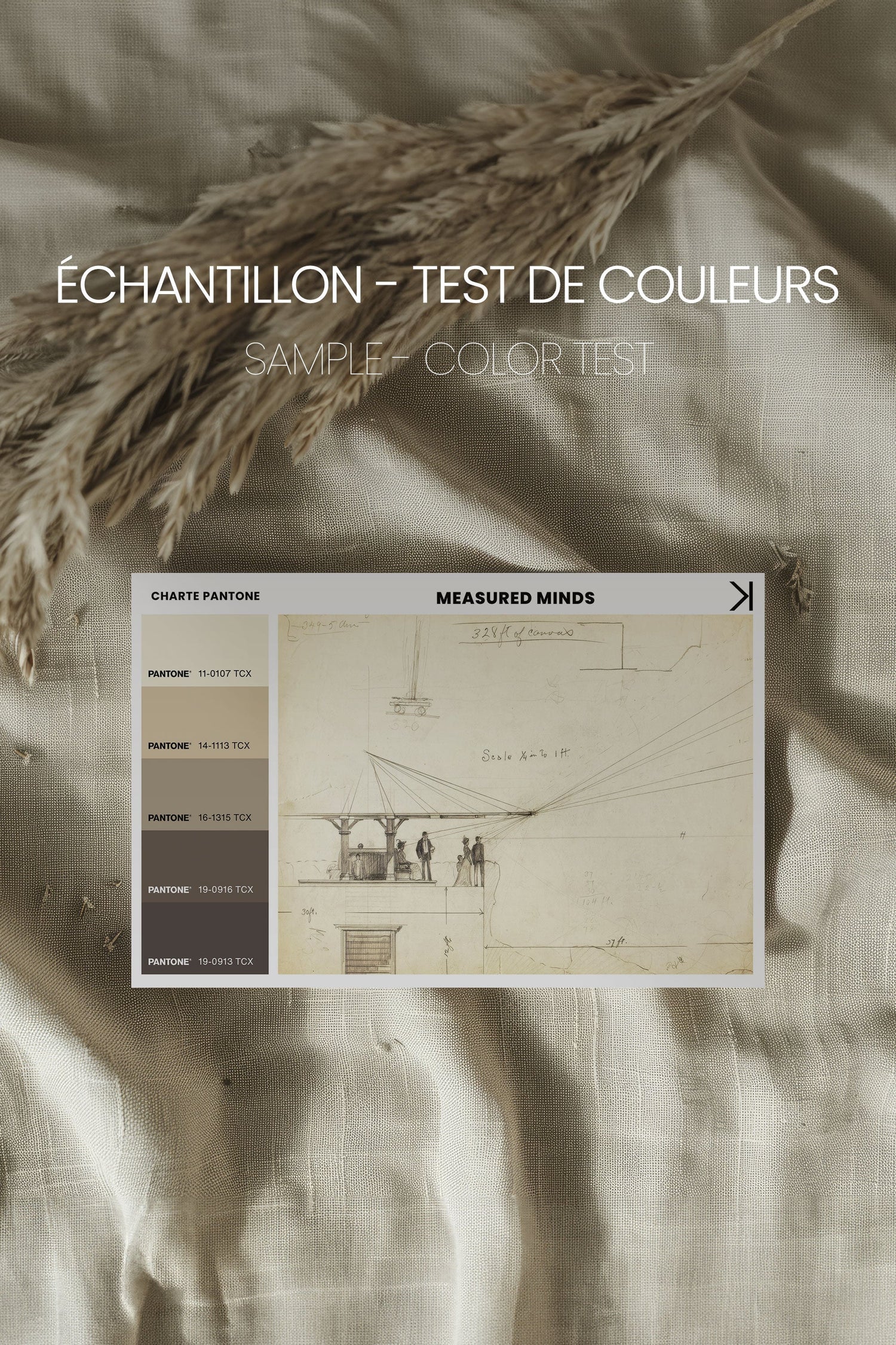 OLEKA CANVAS - MEASURED MINDS, Oeuvre sur toile étirée, encadré Noir