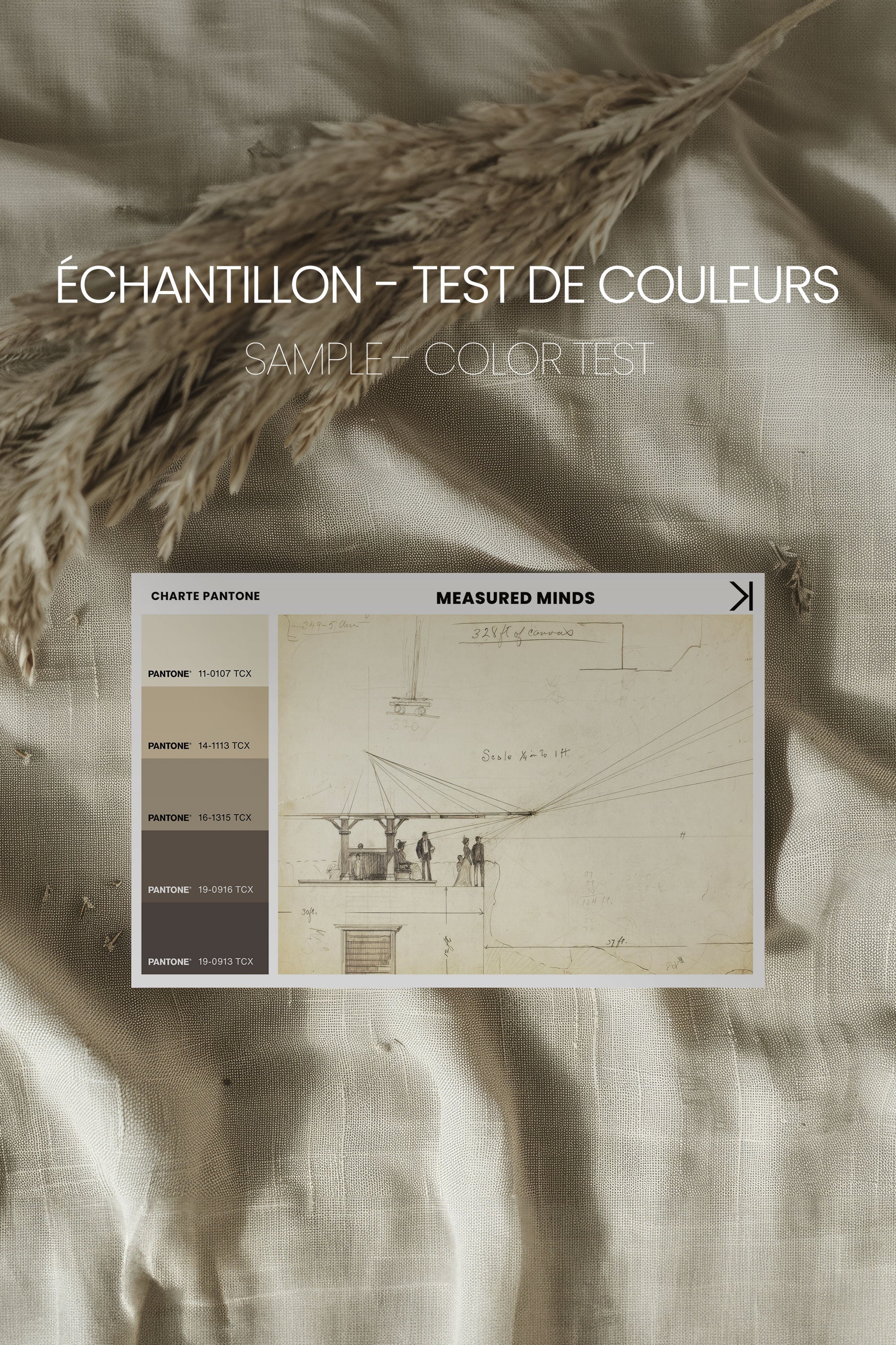OLEKA CANVAS - MEASURED MINDS, Oeuvre sur toile étirée, encadré Noir