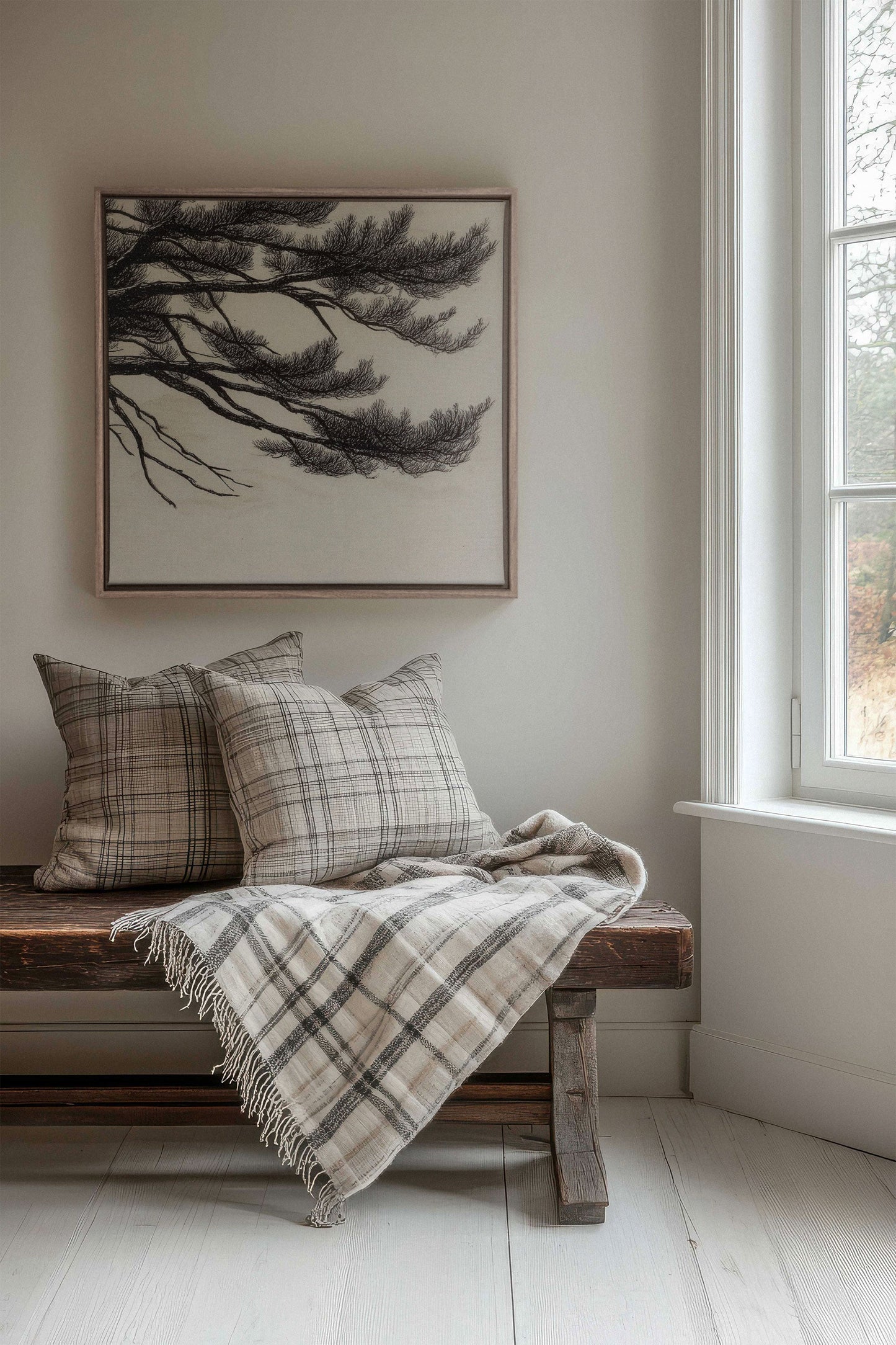 WINDSWEPT PINES, Work on stretched canvas