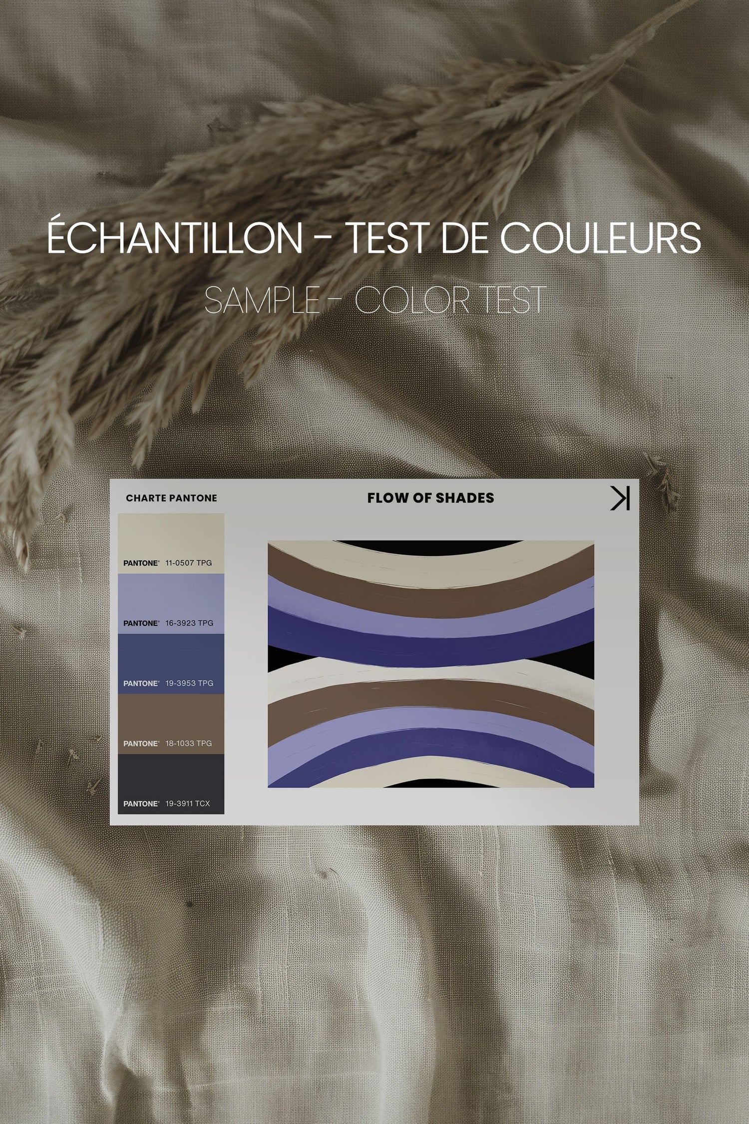 OLEKA CANVAS - FLOW OF SHADES, Oeuvre sur toile étirée, encadré Blanc