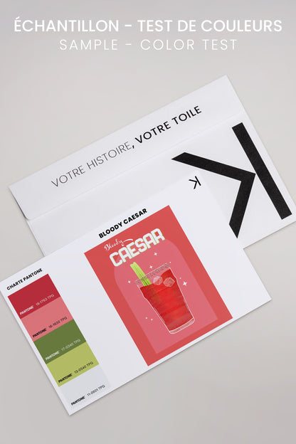 OLEKA CANVAS - BLOODY CAESAR, Oeuvre sur toile étirée, encadré Noir