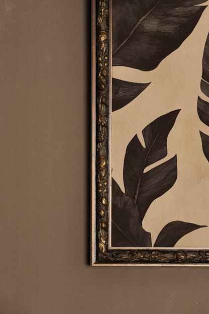 ÉBÈNE NATUREL, Oeuvre sur toile rigide, encadré Vintage Bronze