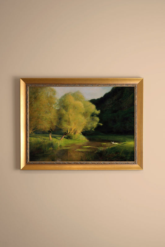 SOFTNESS OF THE EVENING, VINTAGE GOLD FRAME