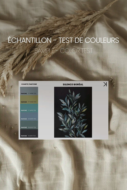 SILENCE BORÉAL, Oeuvre sur toile étirée, encadré Noir