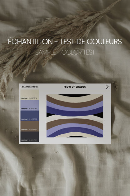 OLEKA CANVAS - FLOW OF SHADES, Oeuvre sur toile étirée, encadré Brun Chêne
