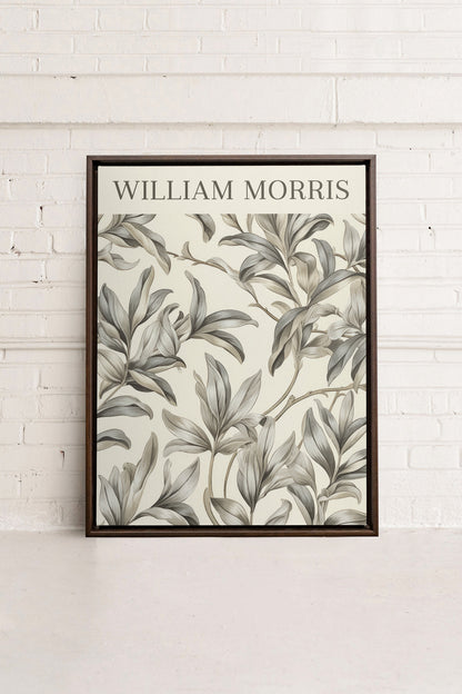 OLEKA CANVAS - WILLIAM MORRIS, Oeuvre sur toile étirée, encadré Brun Noyer