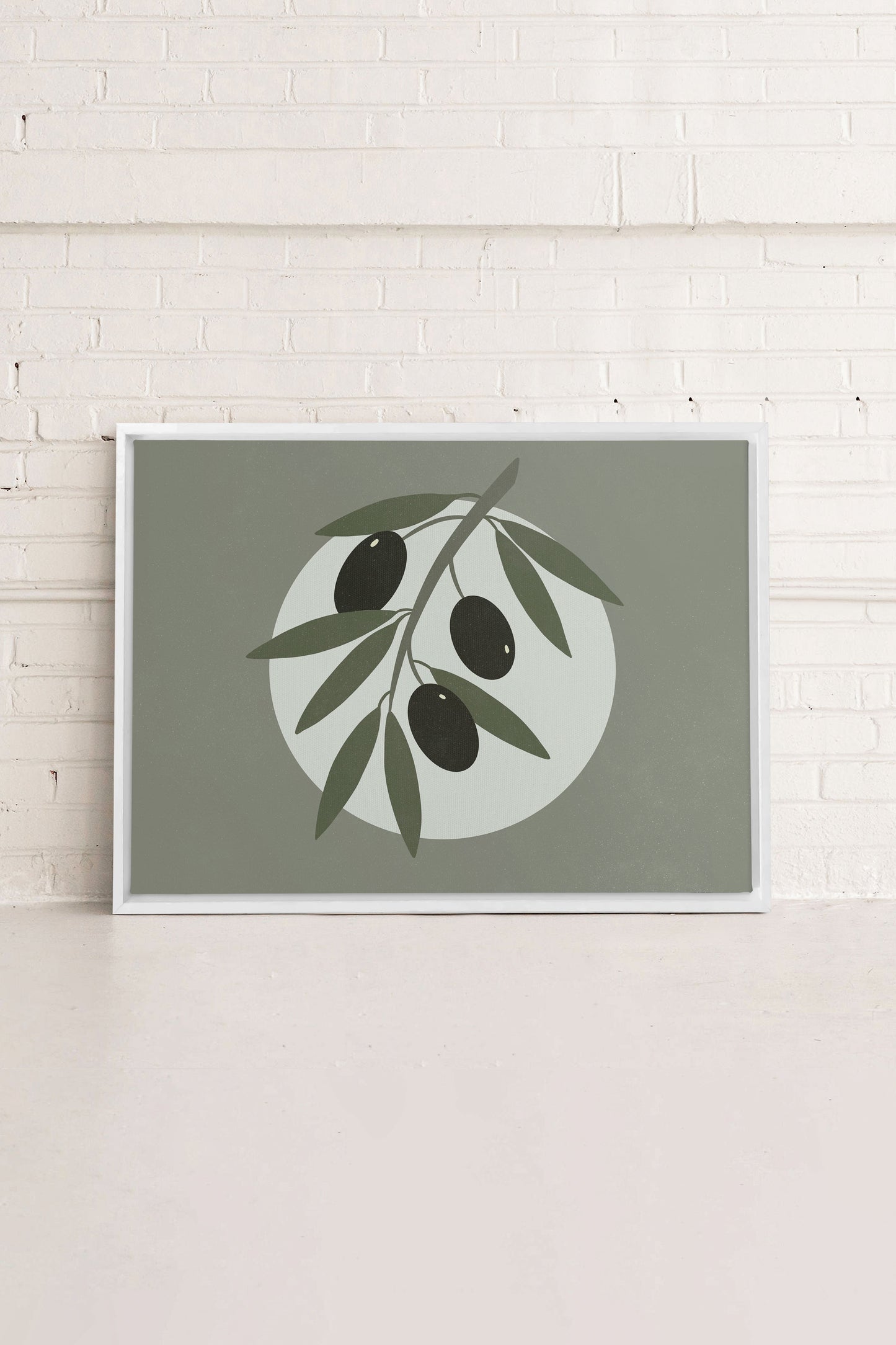 OLIVE MOON, Work on stretched canvas