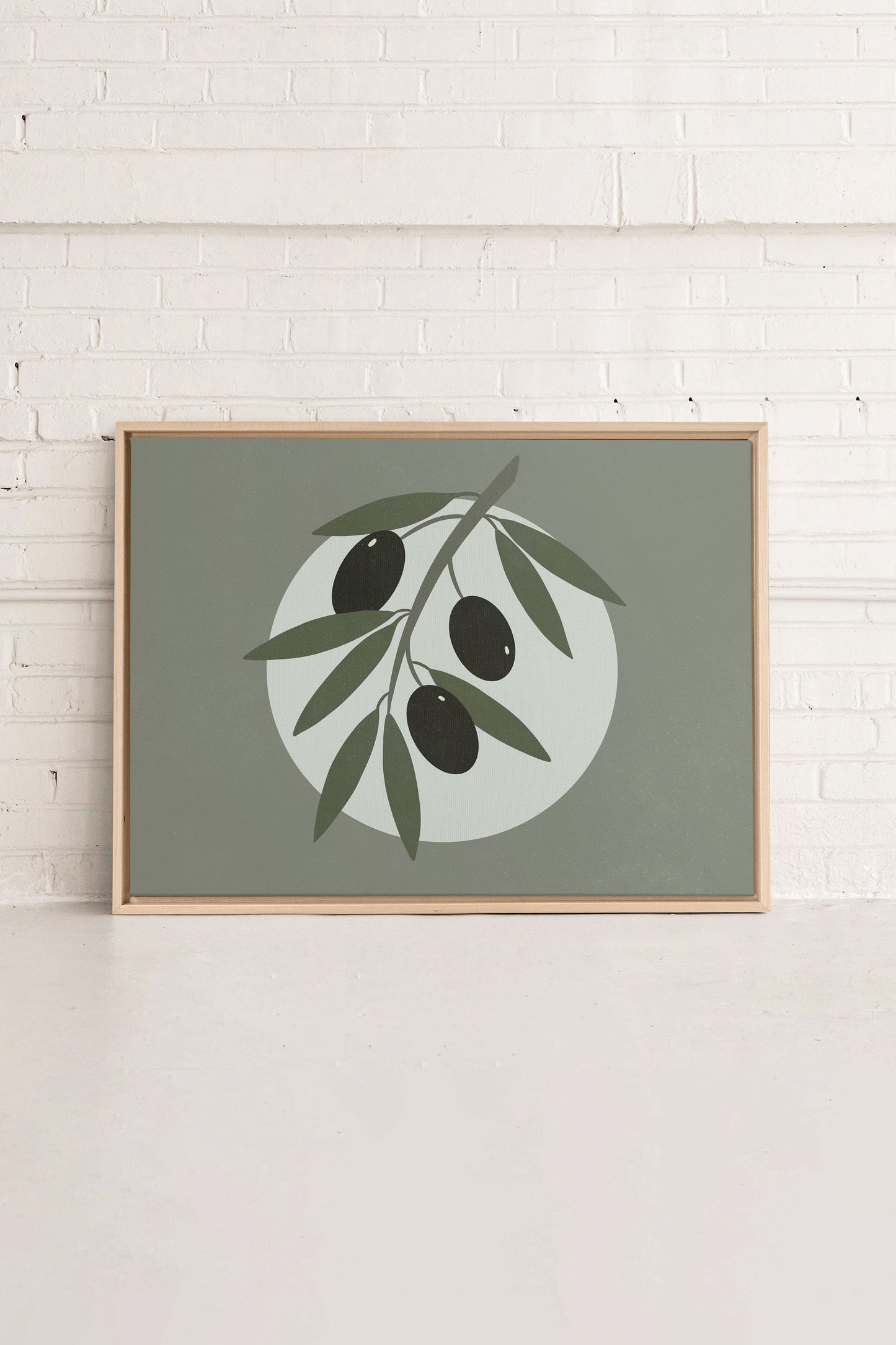 OLIVE MOON, Work on stretched canvas