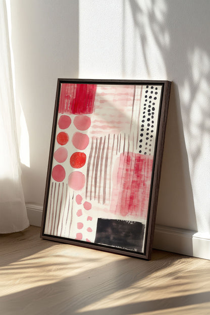 OLEKA CANVAS - VIVID EXPRESSION, Oeuvre sur toile étirée, encadré Brun Noyer