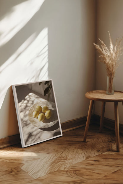 OLEKA CANVAS - MATIN LUMINEUX, Oeuvre sur toile étirée, encadré Blanc