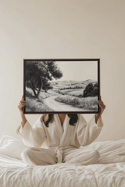 DOUCEUR DES COLLINES, Work on stretched canvas