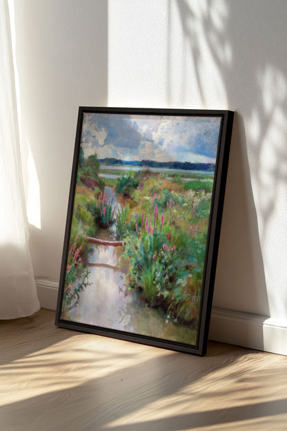 DOUCE RIVIÈRE, Oeuvre sur toile étirée