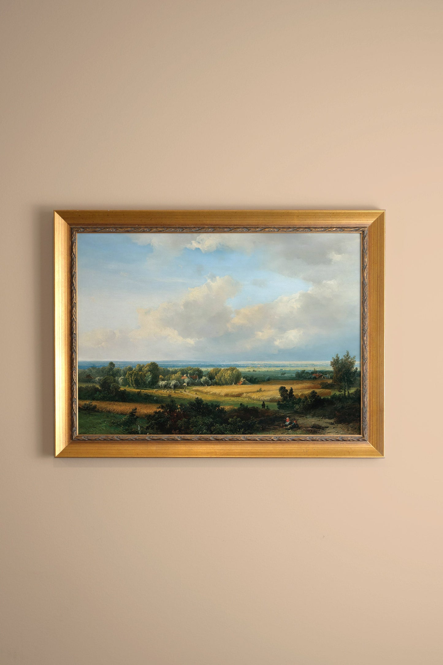 VUE D'ÉPOQUE, CADRE VINTAGE OR