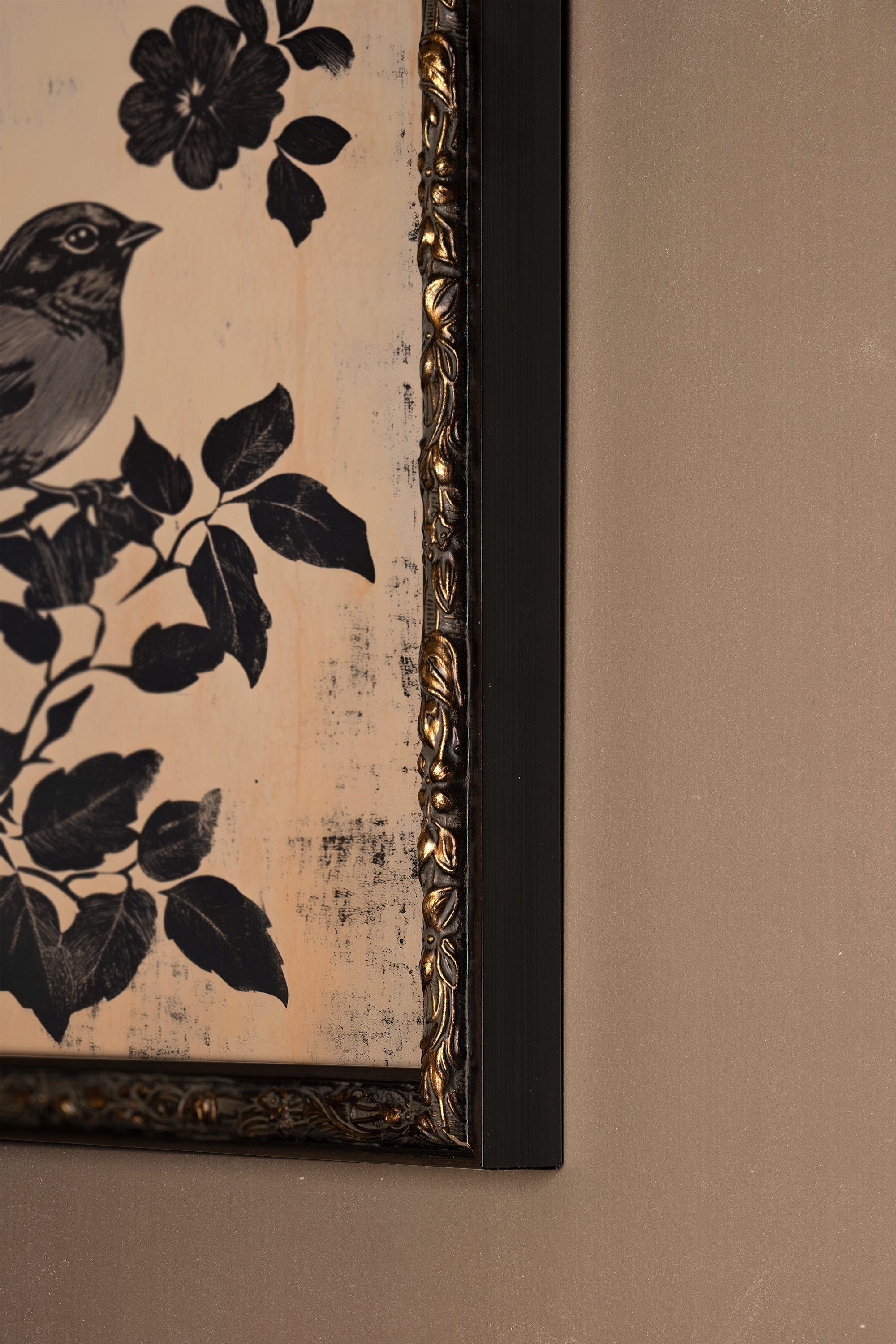 LES SECRETS DU VENT, Oeuvre sur toile rigide, encadré Vintage Bronze