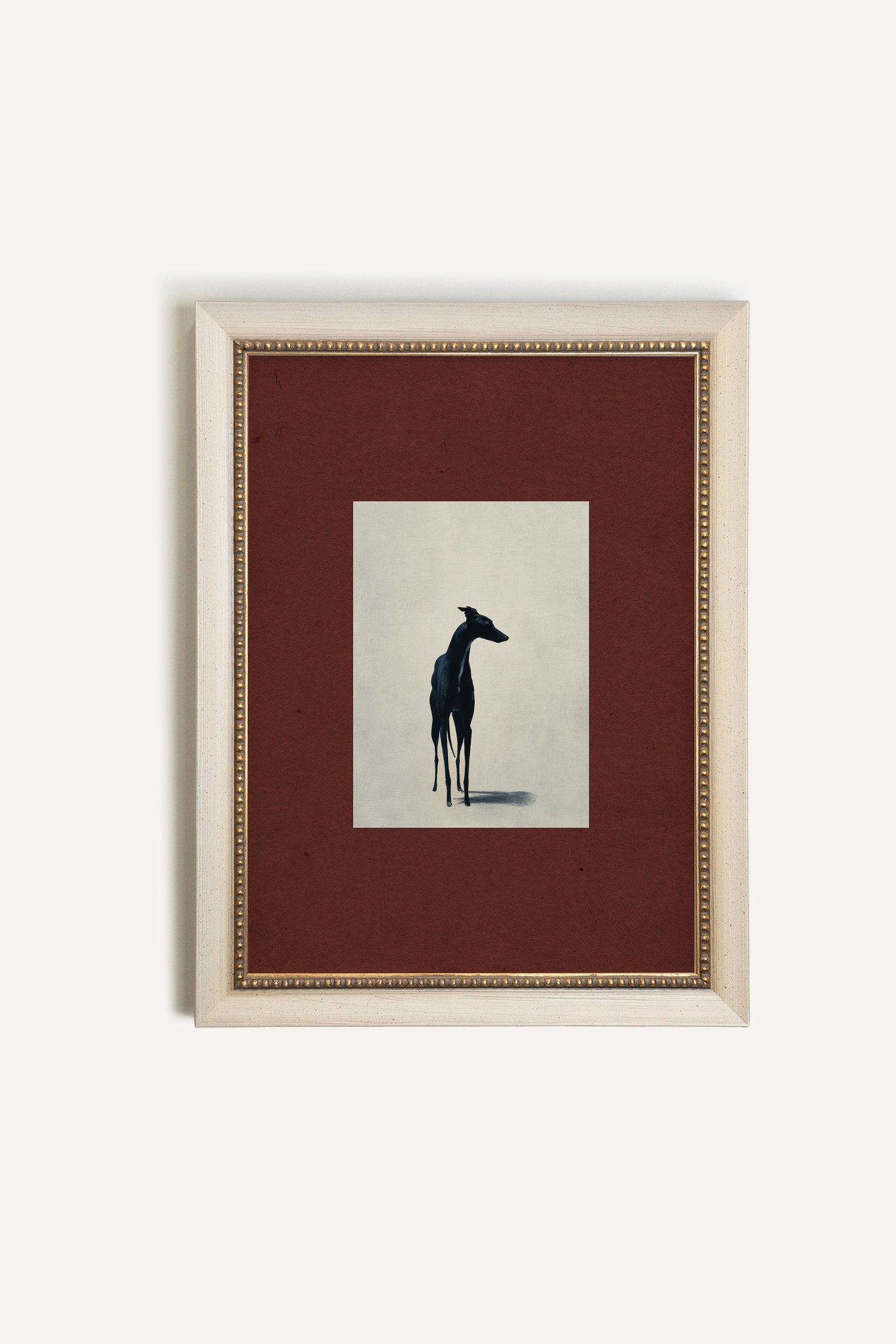 QUIET WITNESS, Oeuvre sur toile rigide, encadré Vintage Blanc
