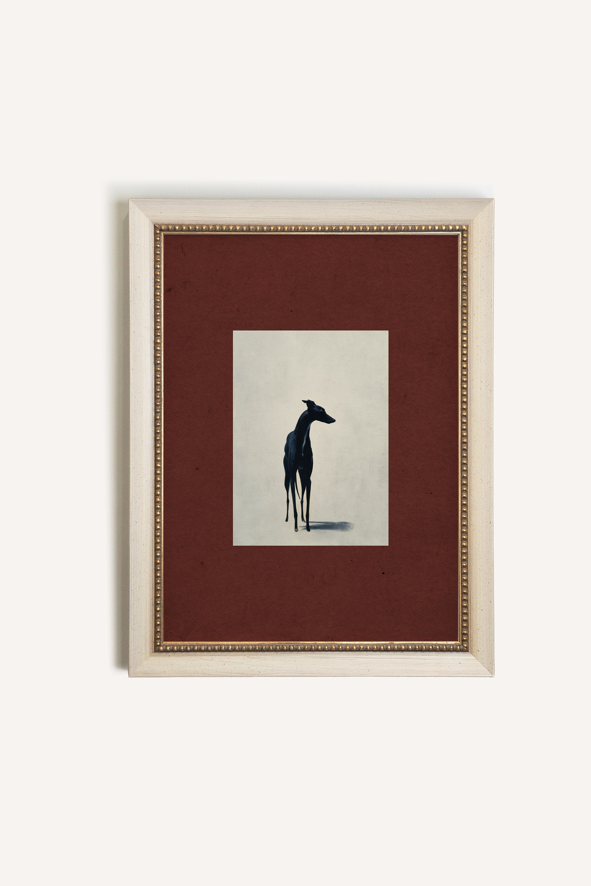 QUIET WITNESS, Oeuvre sur toile rigide, encadré Vintage Blanc