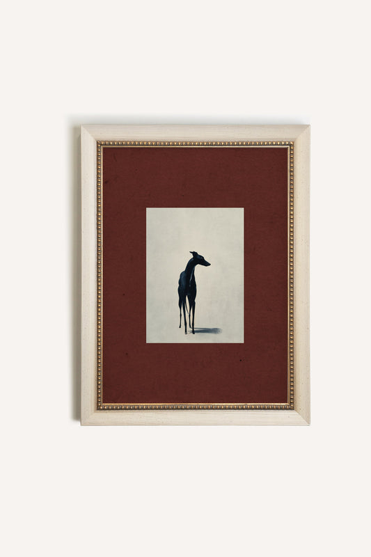 QUIET WITNESS, Oeuvre sur toile rigide, encadré Vintage Blanc