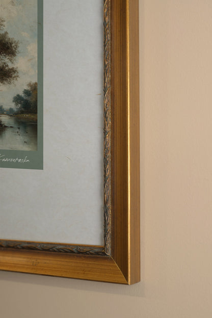 SAINT-ALEXANDRE-DE-KAMOURASKA, Oeuvre sur toile rigide, encadré Vintage Or