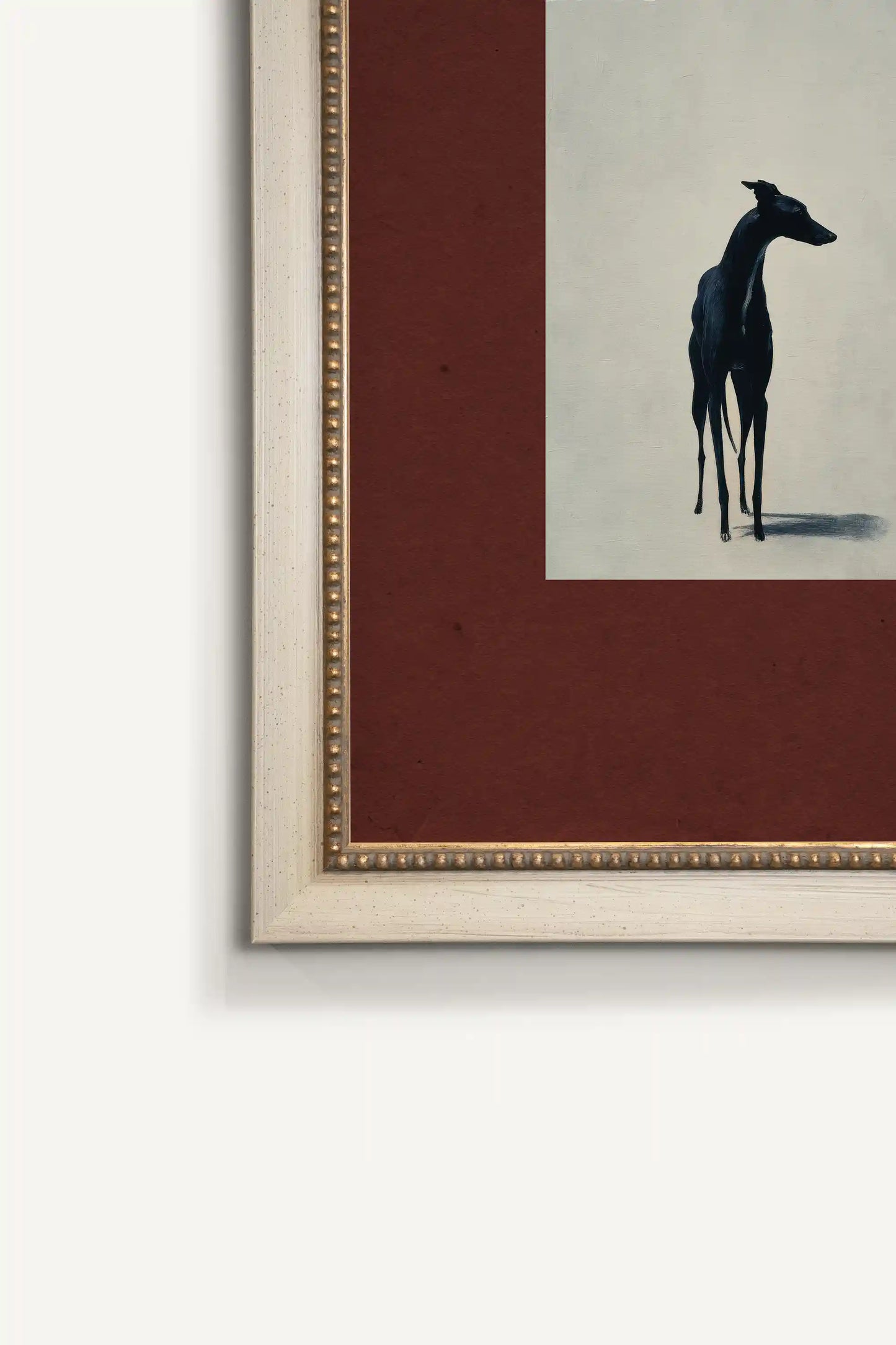 QUIET WITNESS, Oeuvre sur toile rigide, encadré Vintage Blanc