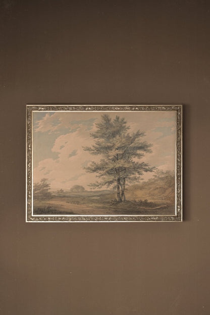 FORGOTTEN LANDSCAPE, VINTAGE SILVER FRAME