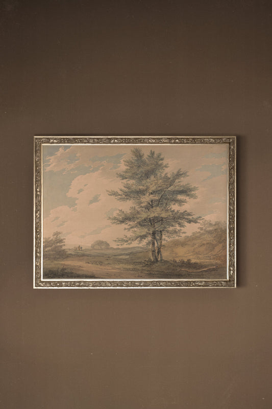 FORGOTTEN LANDSCAPE, VINTAGE SILVER FRAME
