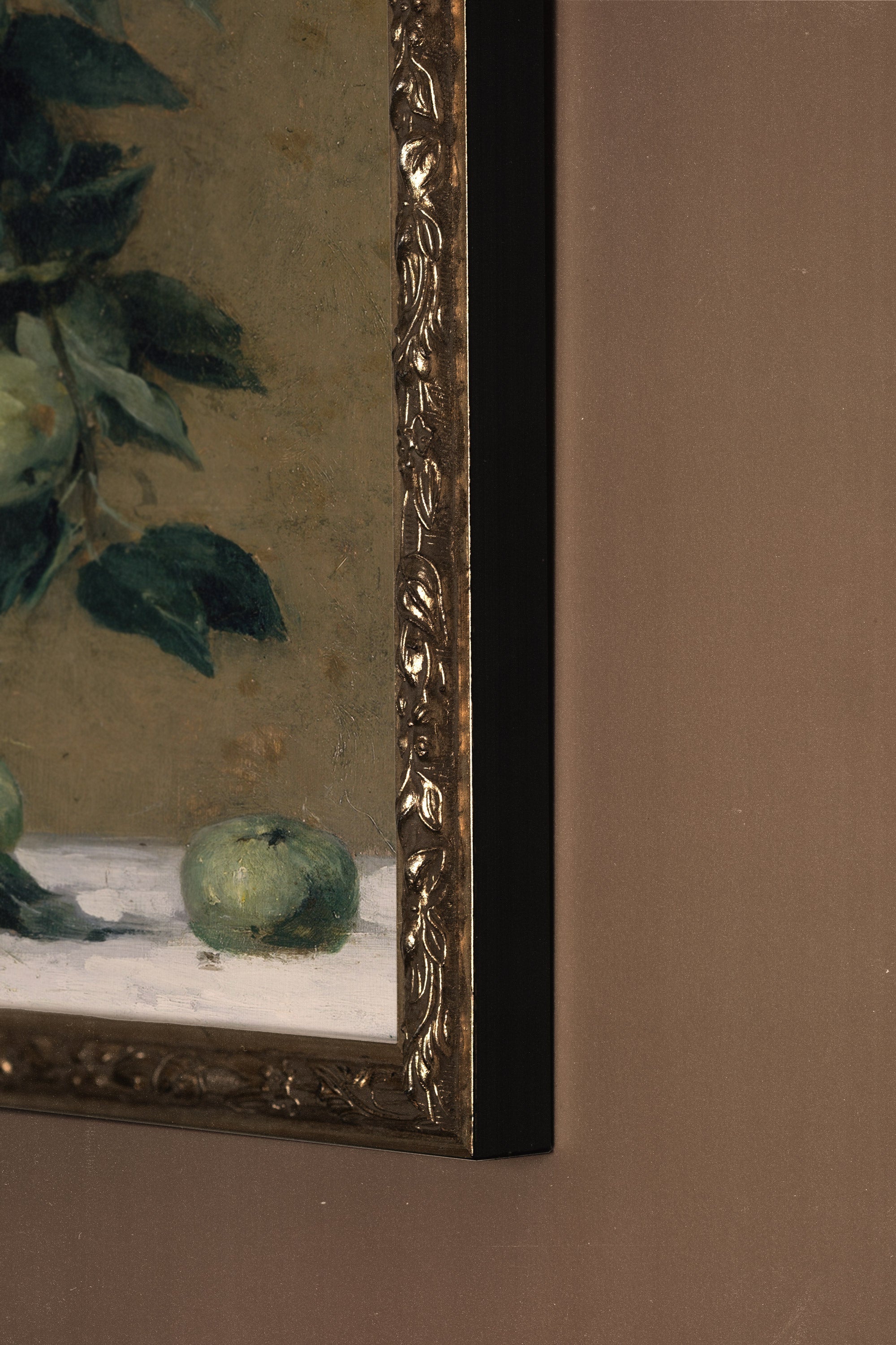 VELOURS DU TEMPS, Oeuvre sur toile rigide, encadré Vintage Argent