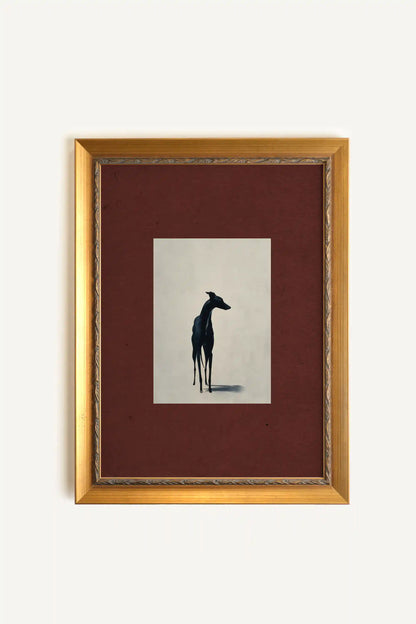 QUIET WITNESS, Work on canvas, framed Vintage Gold