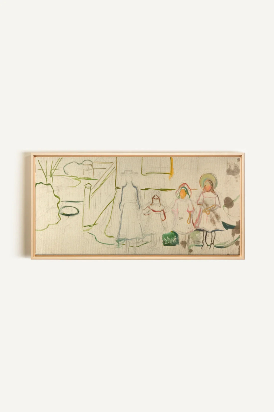 THE ABSENT, Artwork on stretched canvas, framed in Natural Light