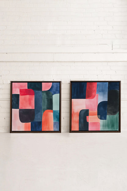 COLORED SPARK DUO (2 works on stretched canvas)
