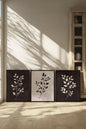 TRIO FEUILLAGE BRUN (3 works on stretched canvas)