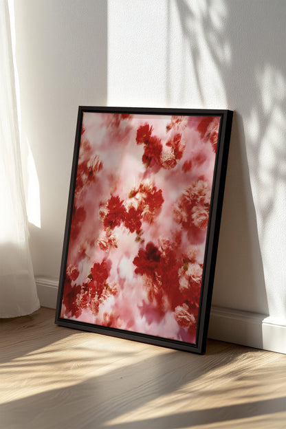 RÊVE ÉCARLATE, Artwork on stretched canvas, framed in black