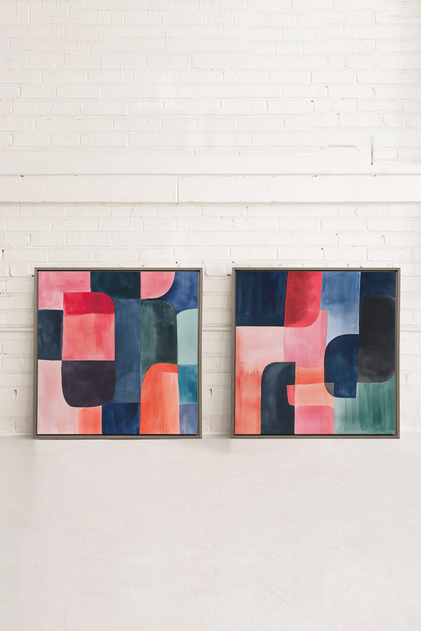 COLORED SPARK DUO (2 works on stretched canvas)