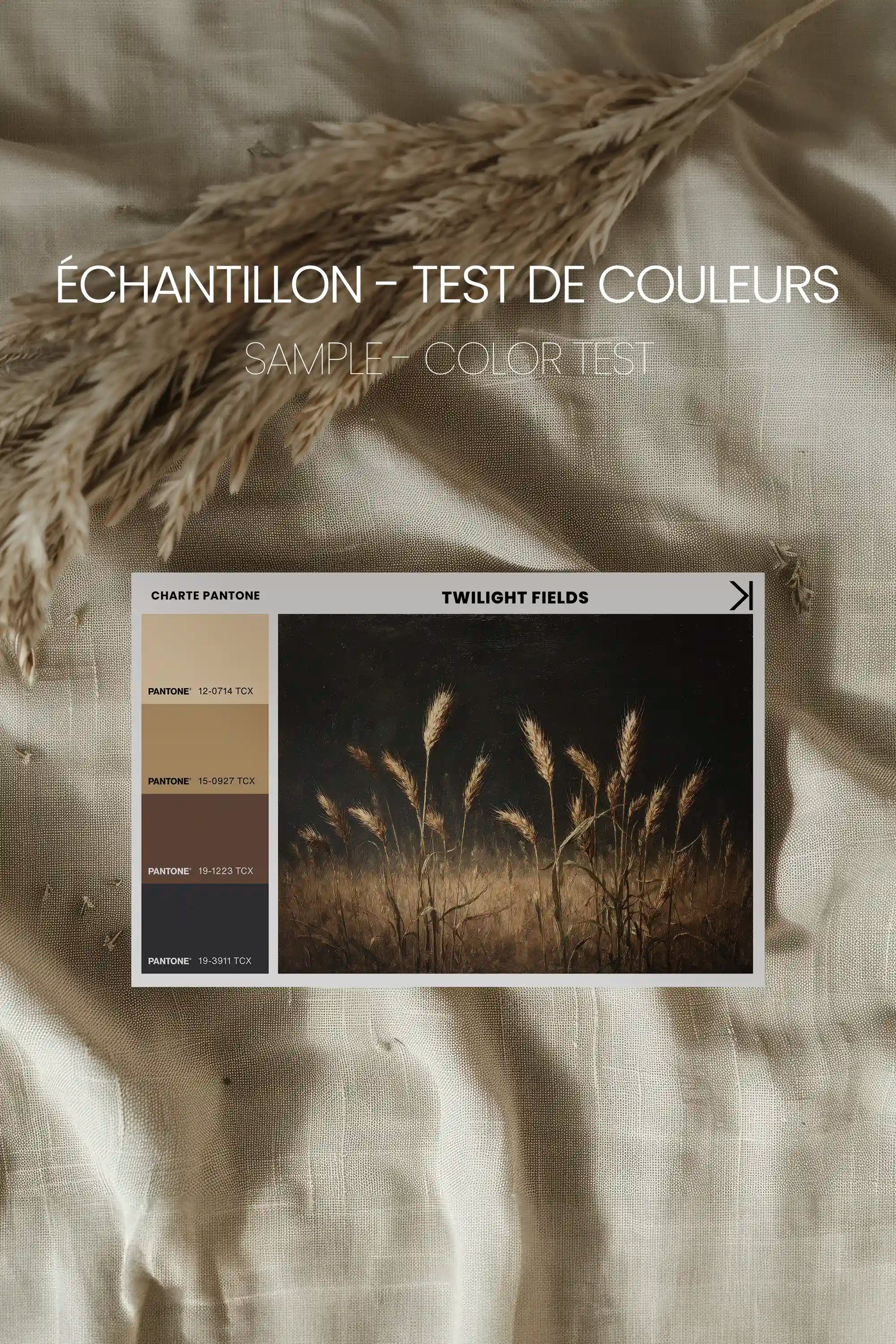 TWILIGHT FIELDS, Oeuvre sur toile étirée, encadré Noir