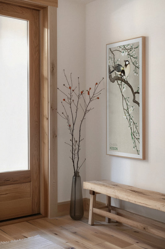 PARIDÉS SUR BRANCHE DE CERISIERS, Work on stretched canvas