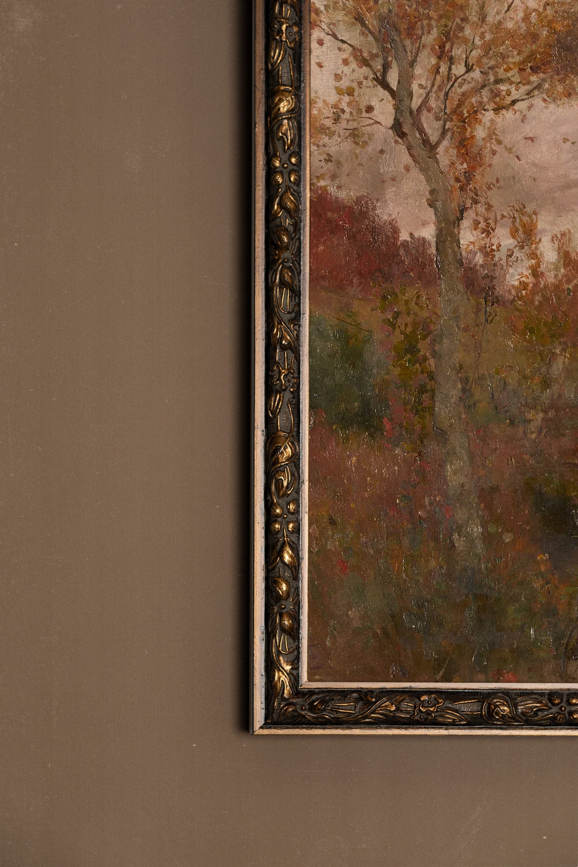 BRISE DES BOIS, Oeuvre sur toile rigide, encadré Vintage Bronze