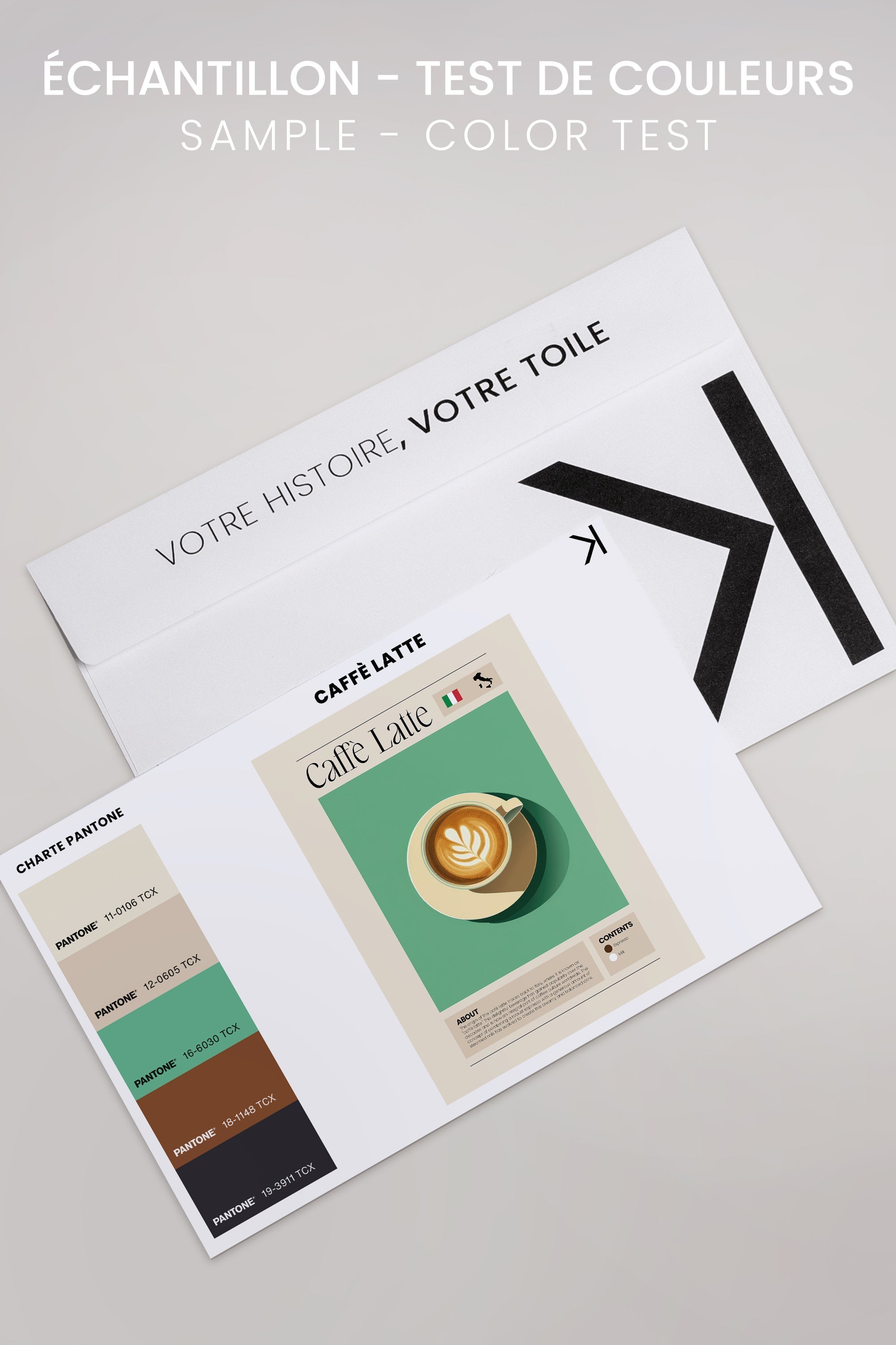 OLEKA CANVAS - CAFFÈ LATTE, Oeuvre sur toile étirée, encadré Naturel Clair