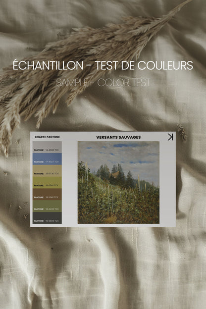 OLEKA CANVAS - VERSANTS SAUVAGES, Oeuvre sur toile étirée, encadré Blanc