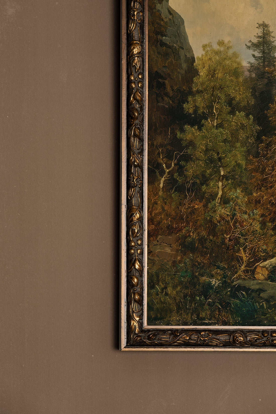 MONTS ÉTERNELS, Artwork on rigid canvas, framed in Vintage Bronze