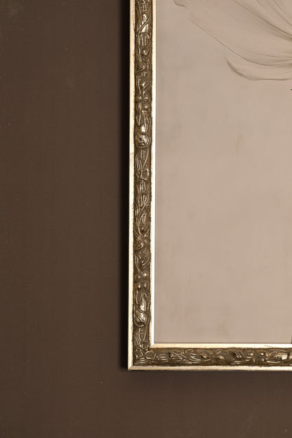IVORY PETAL, VINTAGE SILVER FRAME