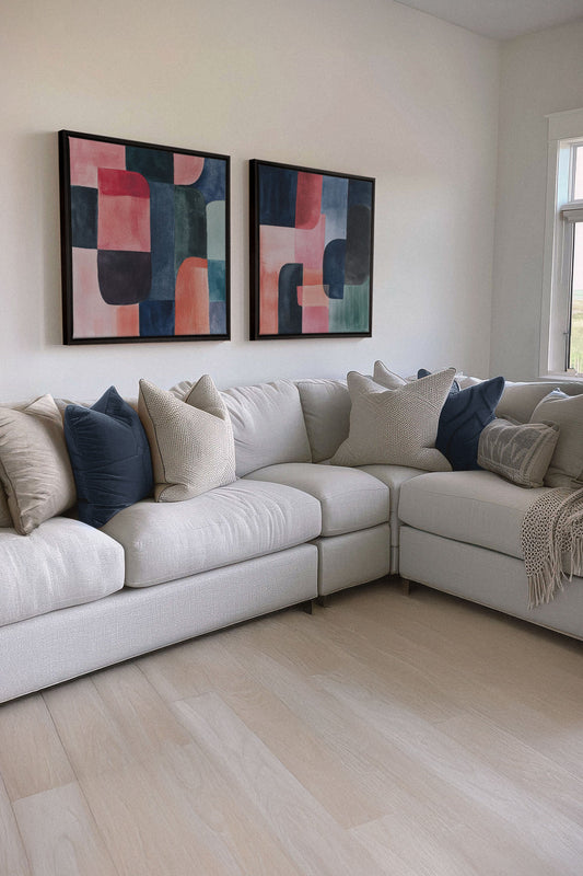 DUO ÉCLATS COLORÉS (2 Oeuvres sur toile étirée)