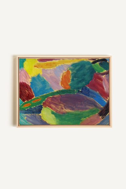 ELECTRIC BLOOM, Oeuvre sur toile étirée, encadré Naturel Clair