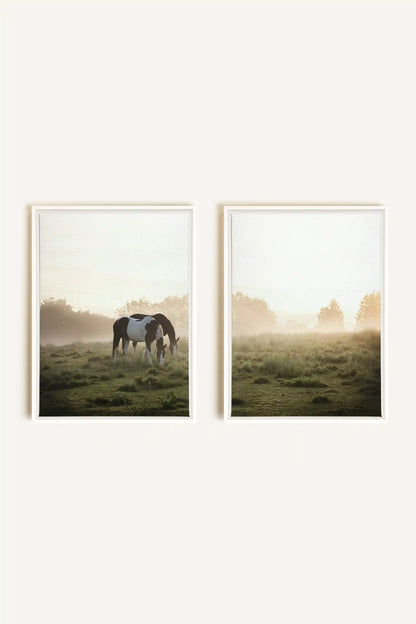 PASTURELIGHT DUO, 2 Oeuvres sur toile étirée, encadré Blanc