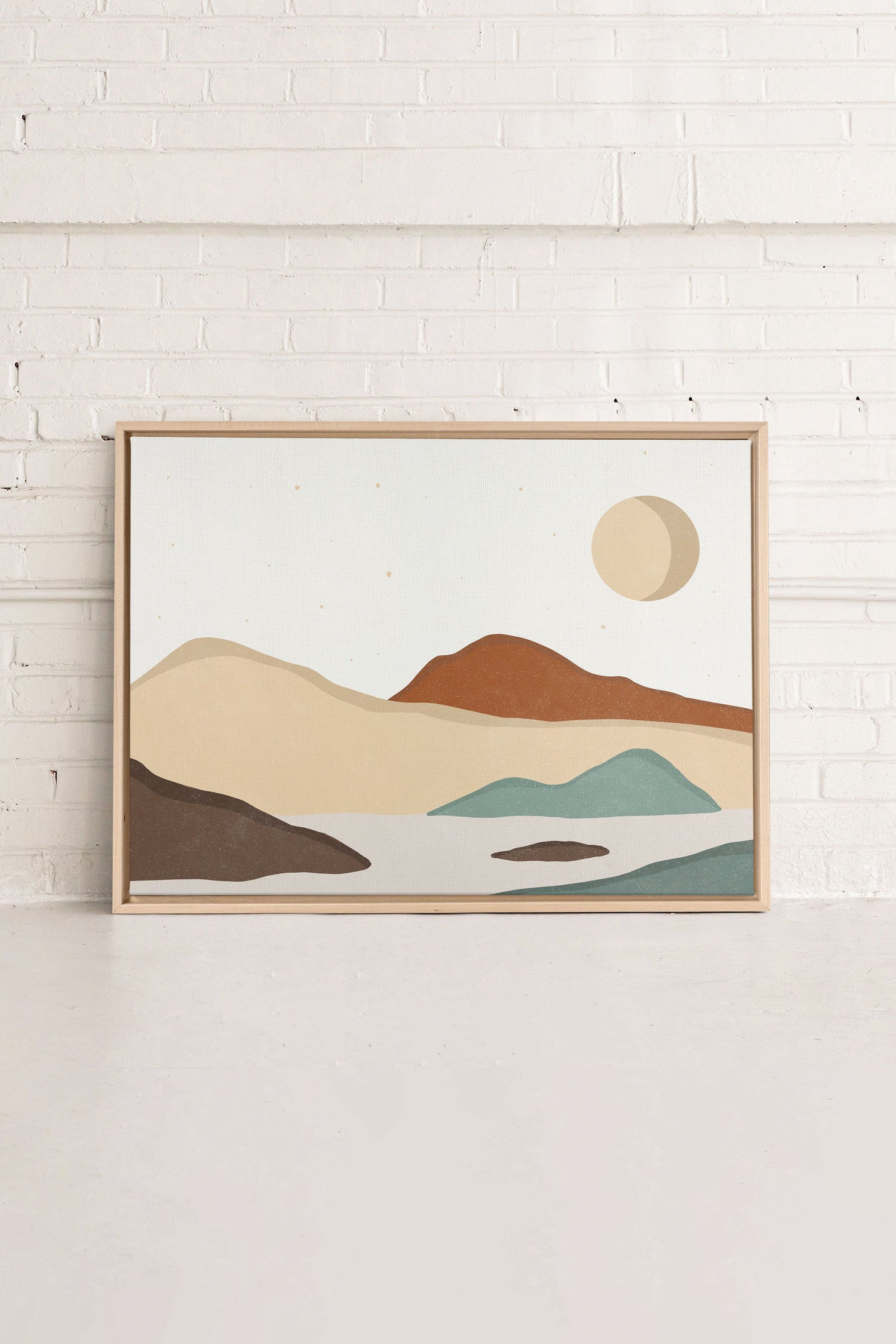 SAND &amp; SKY, Artwork on stretched canvas, framed Natural Light