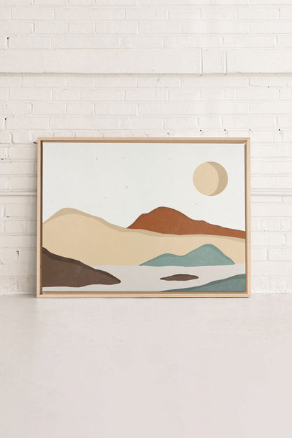 SAND &amp; SKY, Artwork on stretched canvas, framed Natural Light