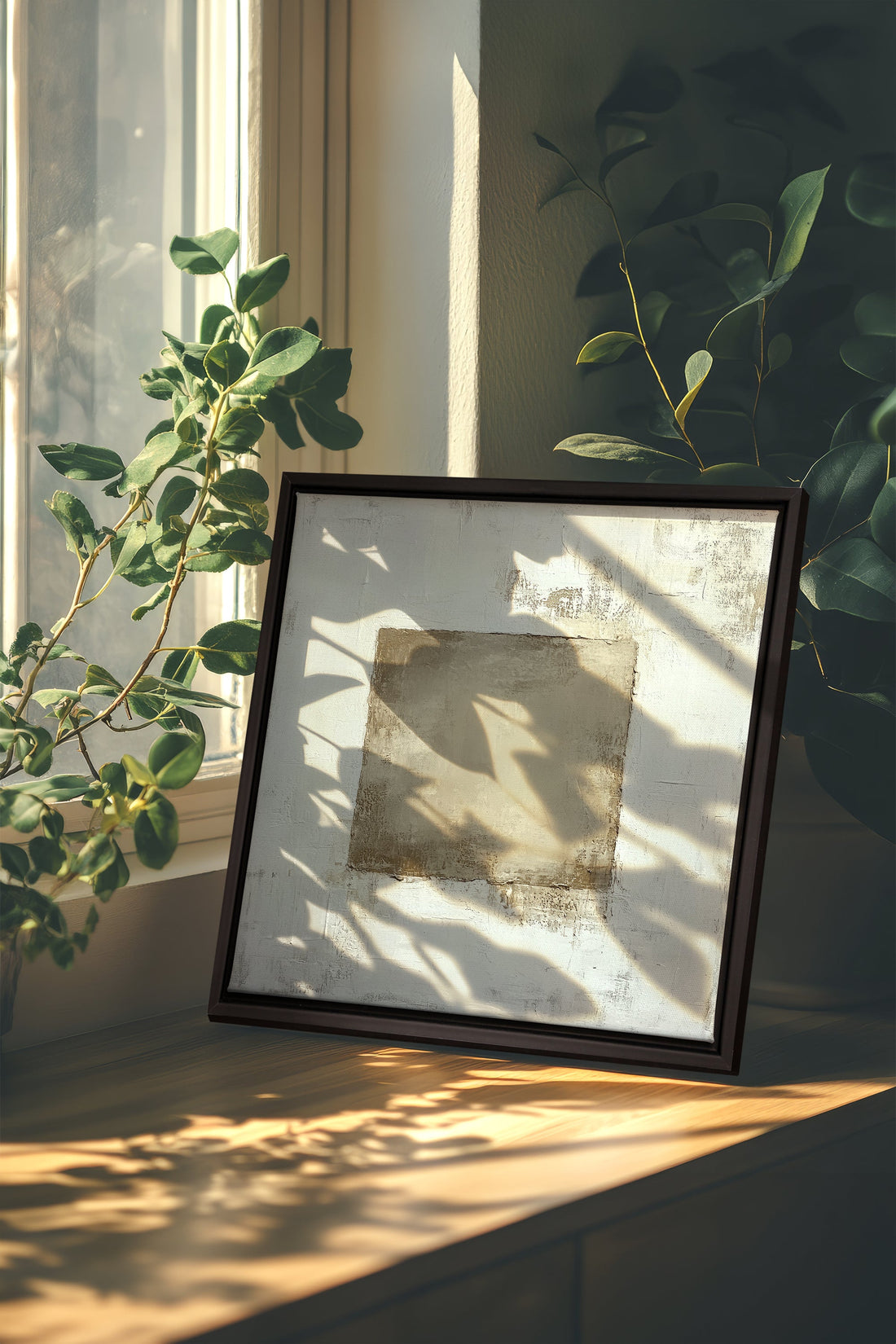GOLDEN TEXTURE, Oeuvre sur toile étirée, encadré Noir