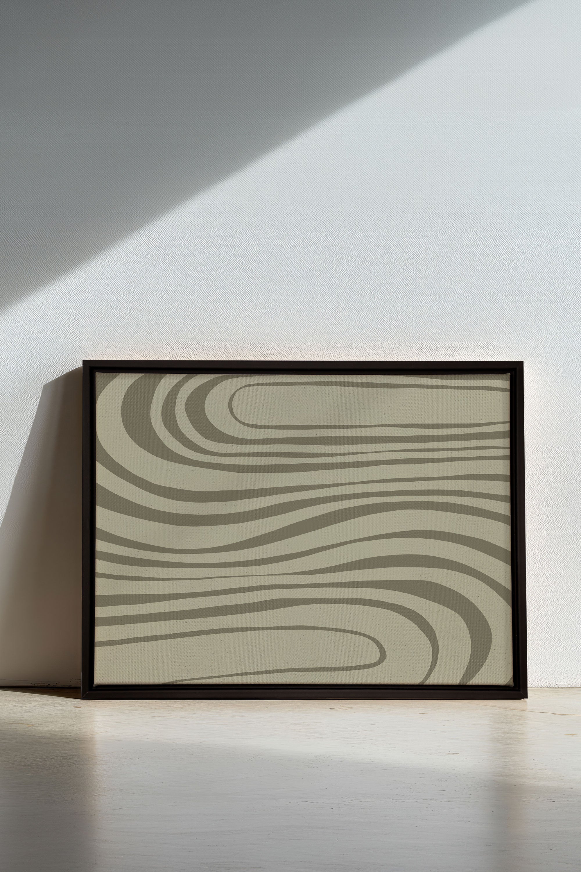 OLEKA CANVAS - STREAMLINES, Oeuvre sur toile étirée, encadré Noir