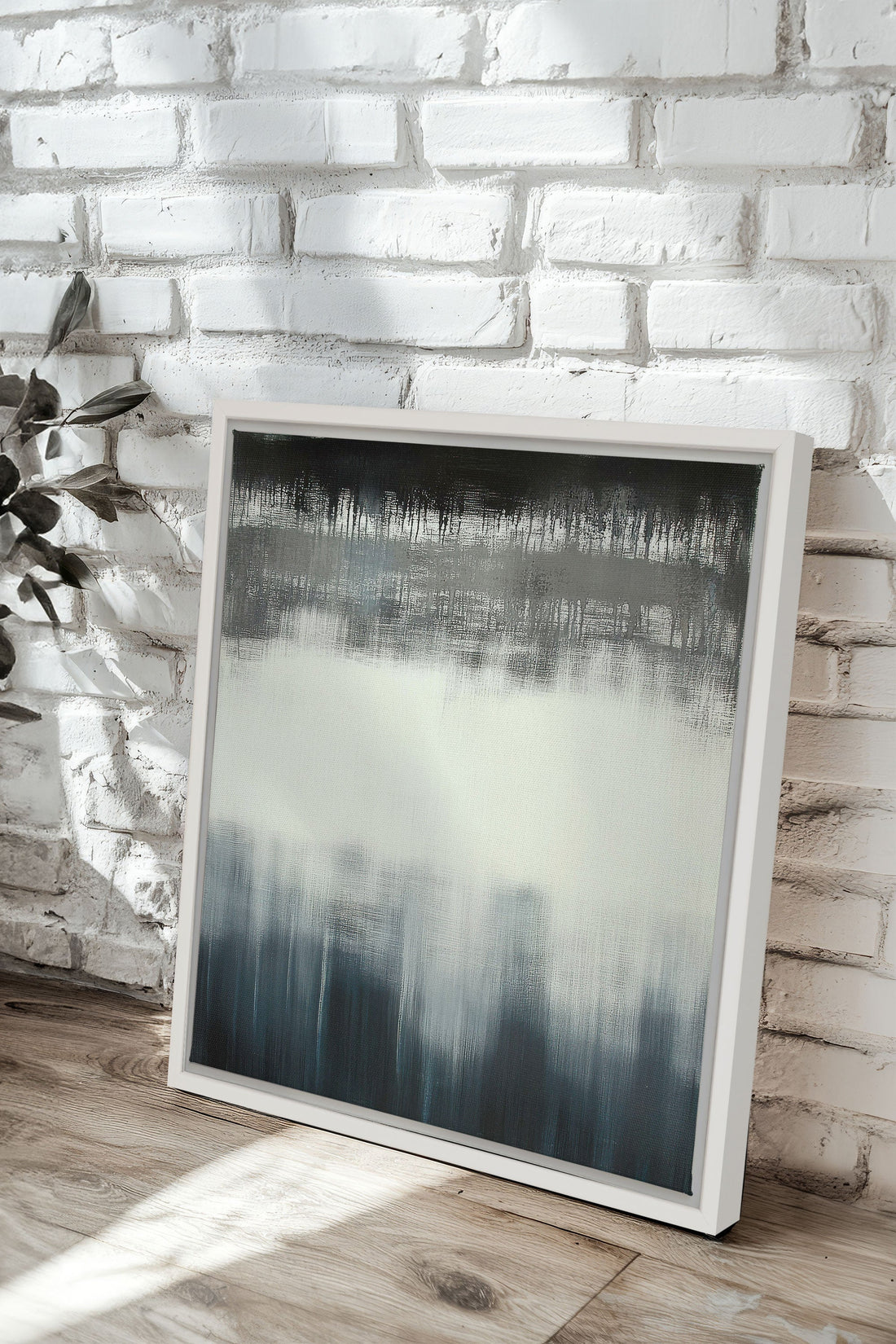 OLEKA CANVAS - FADING LIGHT, Oeuvre sur toile étirée, encadré Blanc