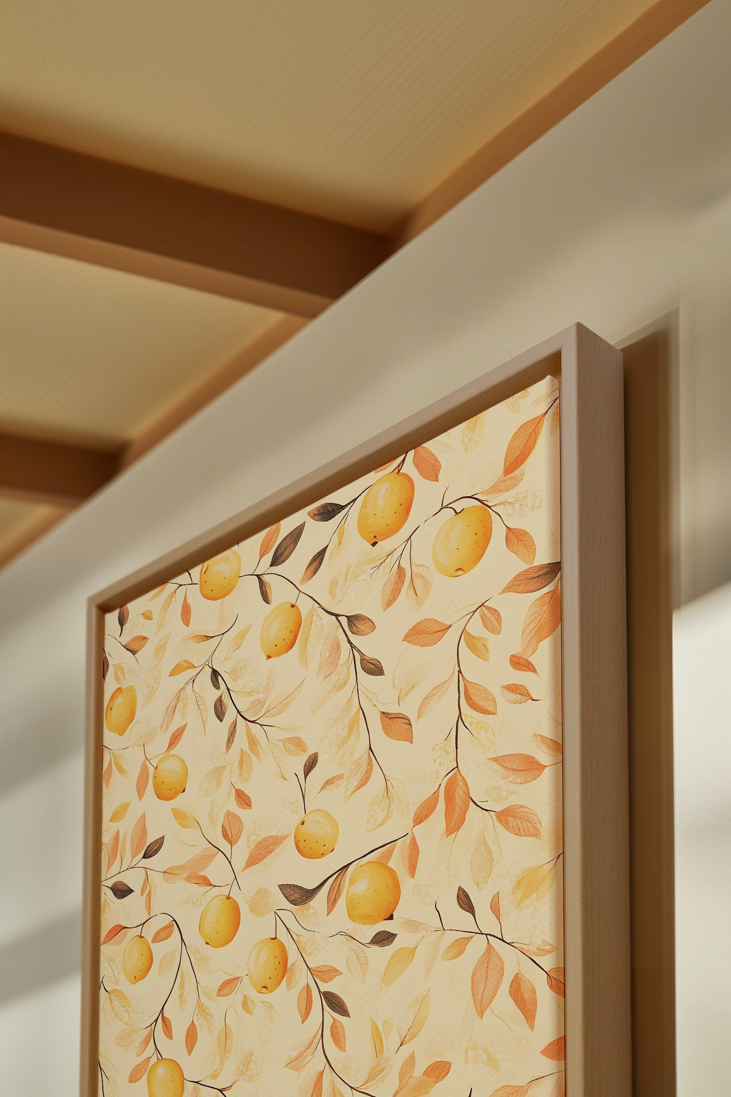 WILLIAM MORRIS II, Oeuvre sur toile étirée, encadré Naturel Clair