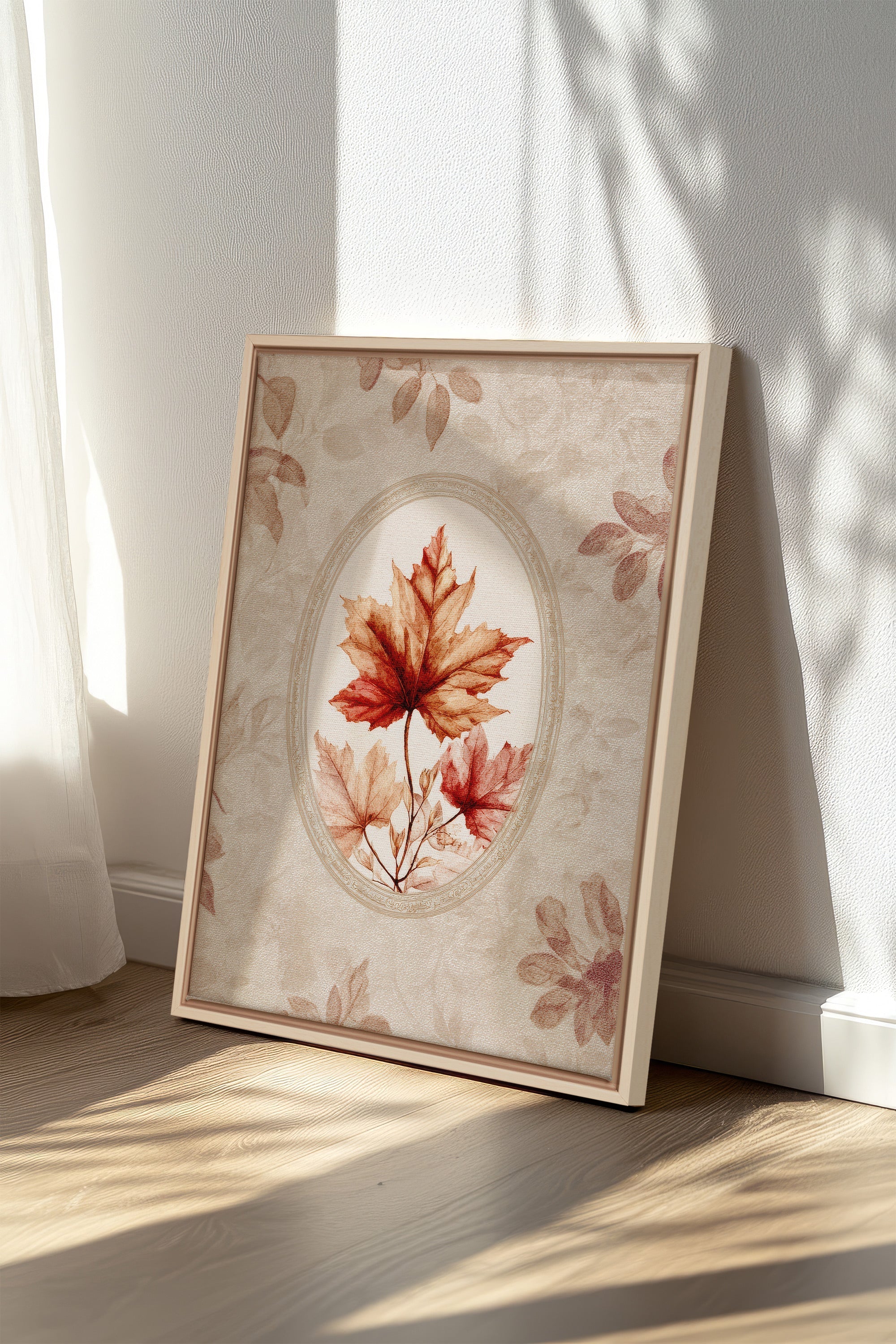 MAPLE MEMORY, Oeuvre sur toile étirée, encadré Naturel Clair